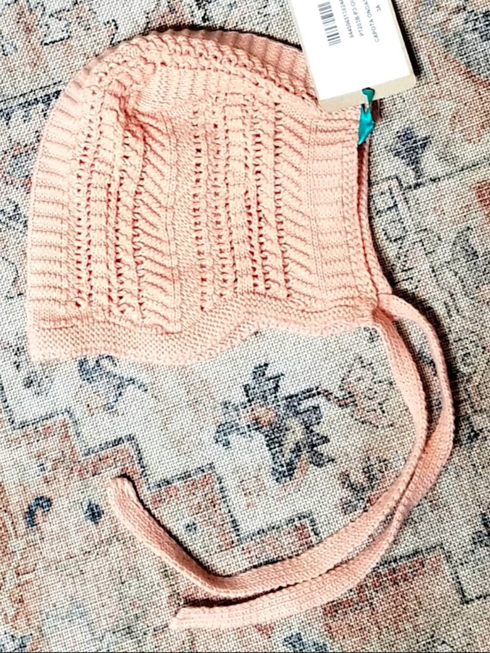 NWT Nueces Spanish Brand Cotton Knit Pink Girls Hat Size 3T